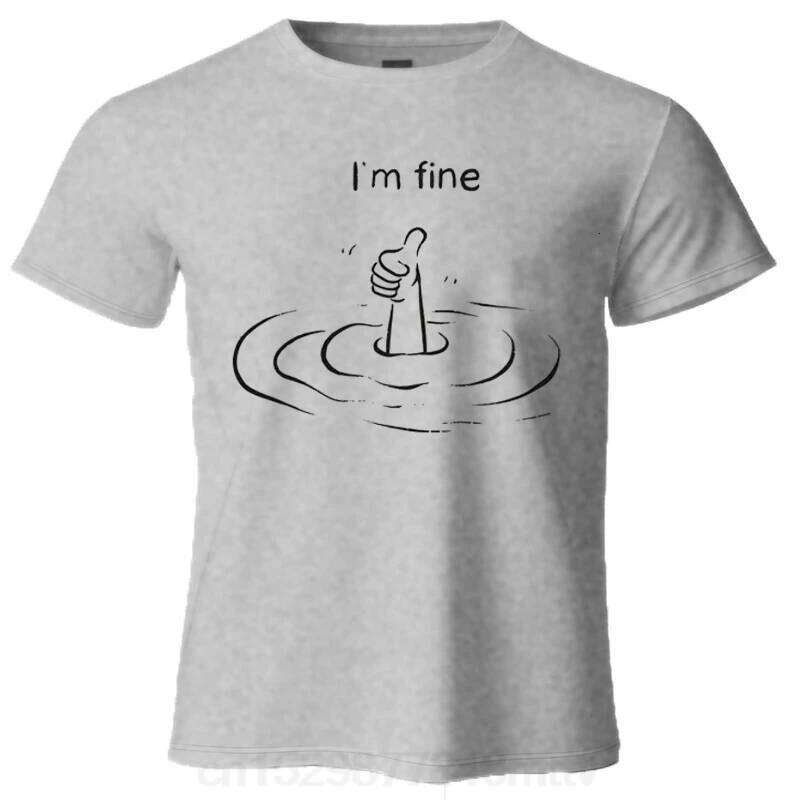 T'm Fine Print T-Shirt 100% Cotton Summer Tees For Men Women Oversize Casual Tops X260209