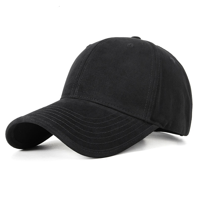 XXL Brushed Big Head Winter Men Baseball Caps Large Size Cotton Hard Lined 260208