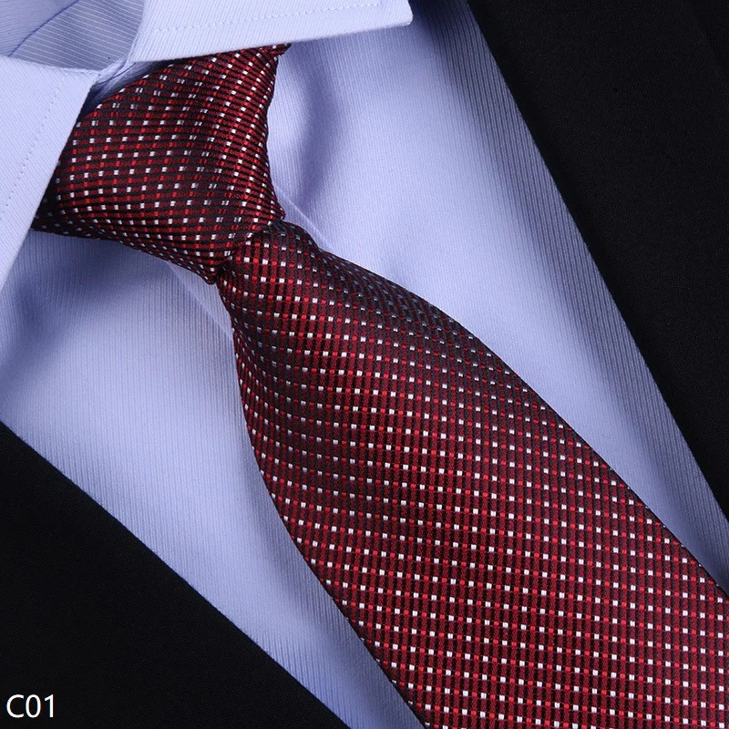 High Quality Checkered Pattern 100 Silk Tie For Mens Business Banquet 8cm Wide Handmade Knotted Shirt Accessory Silk Cravat 260208