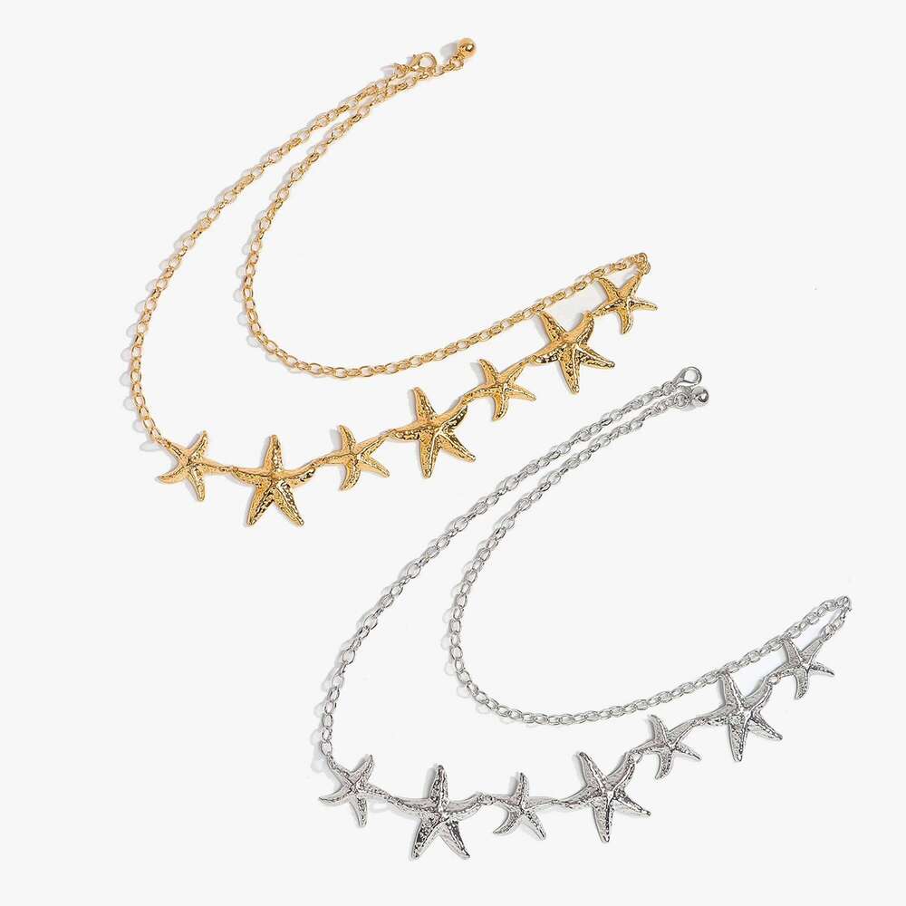 Ladies Metal Starfish Waist Summer Beach Body Sexy Fashion Decorative Dress Chain Accessory for Women X260209