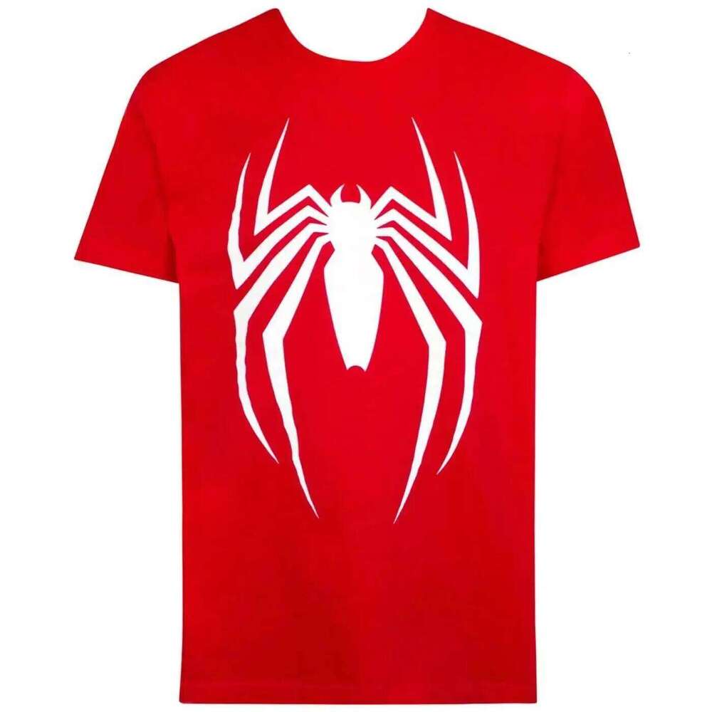 S Spider Man Miles Morales Men Red Logo Superhero Short Sleeved Casual T Shirt Streetwear Top X260209