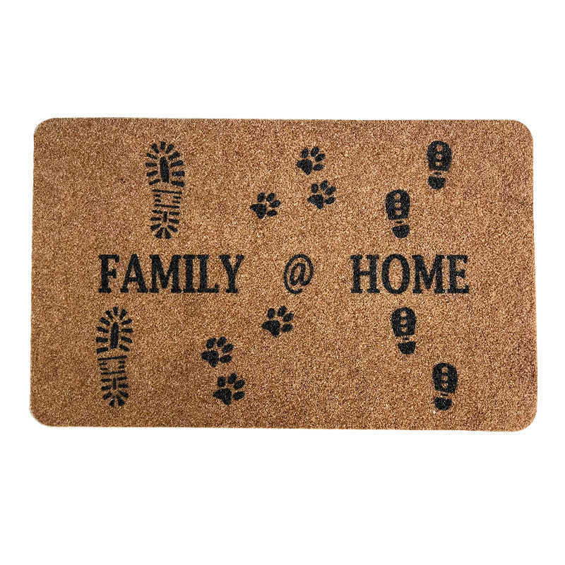 Imitation coconut palm entrance polyester doormat hallway doorway entryway foot mat non-slip floor mat PVC household carpet mat S260207
