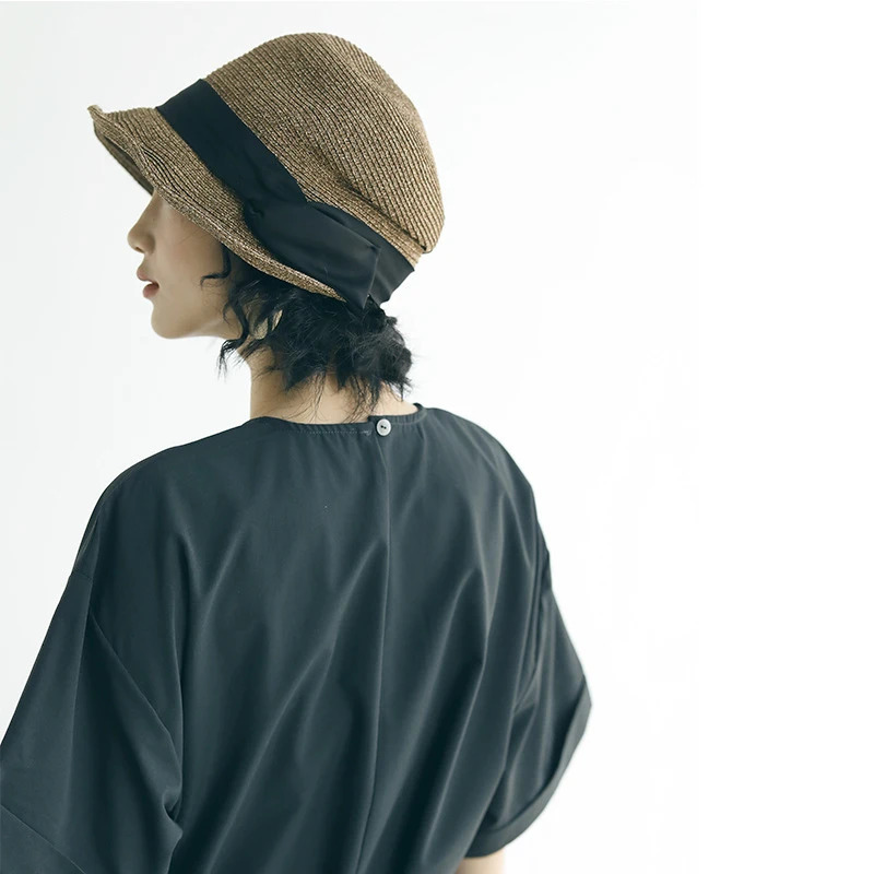 Summer Small Brim Straw Hat for Women - Korean Fashion Versatile Trendy Sun Cap with Japanese Style UV Protection 260208