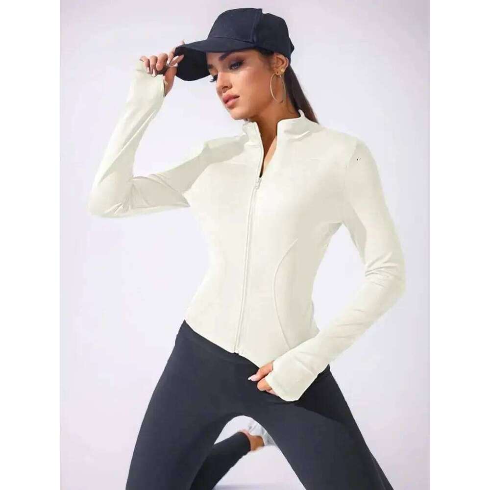 2024 New Coat Short Sports WOMEN'S Fitness Clothes Slimming Body Sculpting Zipper Yoga 26Y0208