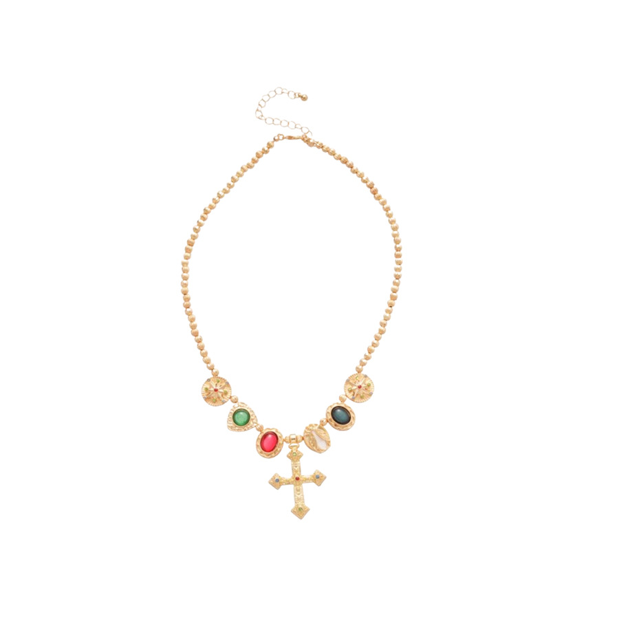 Vintage diamond-encrusted cross necklace, unique fashionable, versatile collarbone chain, light luxury and high-end feel, women's accessory - view 9