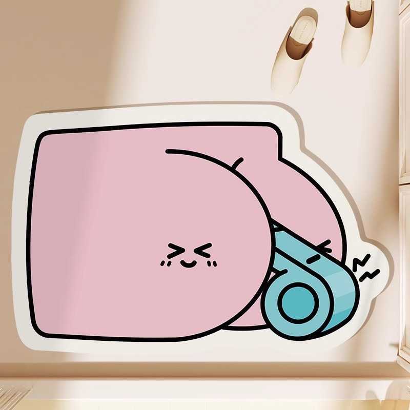 Cartoon Squeeze Diatomaceous Earth Absorbent Mat Bathroom Non-Slip Quick-Dry Foot Mat Easy to Clean Entrance Door Mat S260207