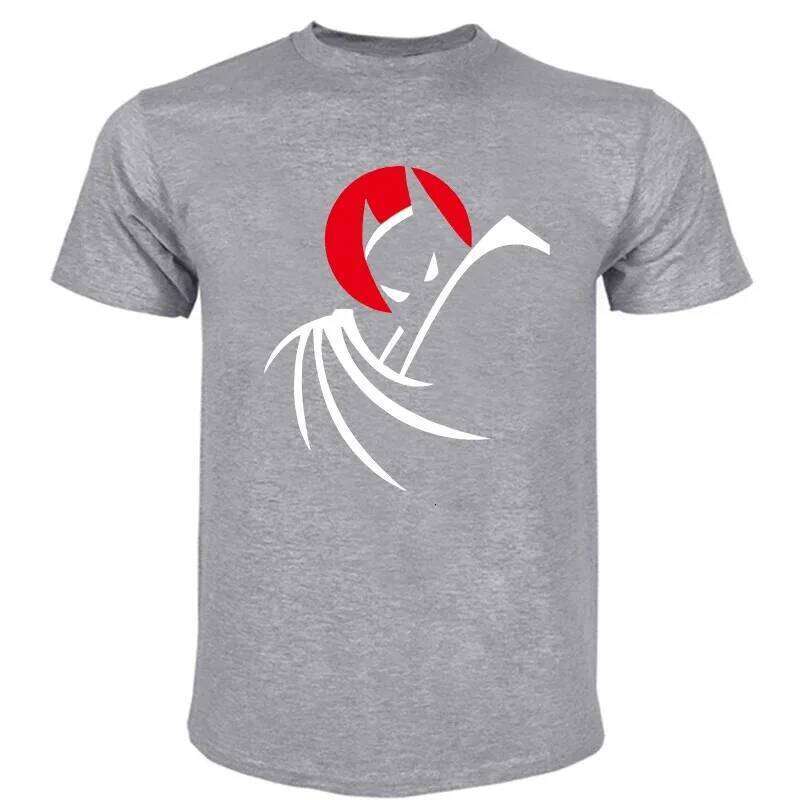 Bat Animated Series T-Shirt Anime Men Clothes Man T-shirt Cotton Crew Neck Tshirt Short Sleeve Top Fashion Street Style X260209