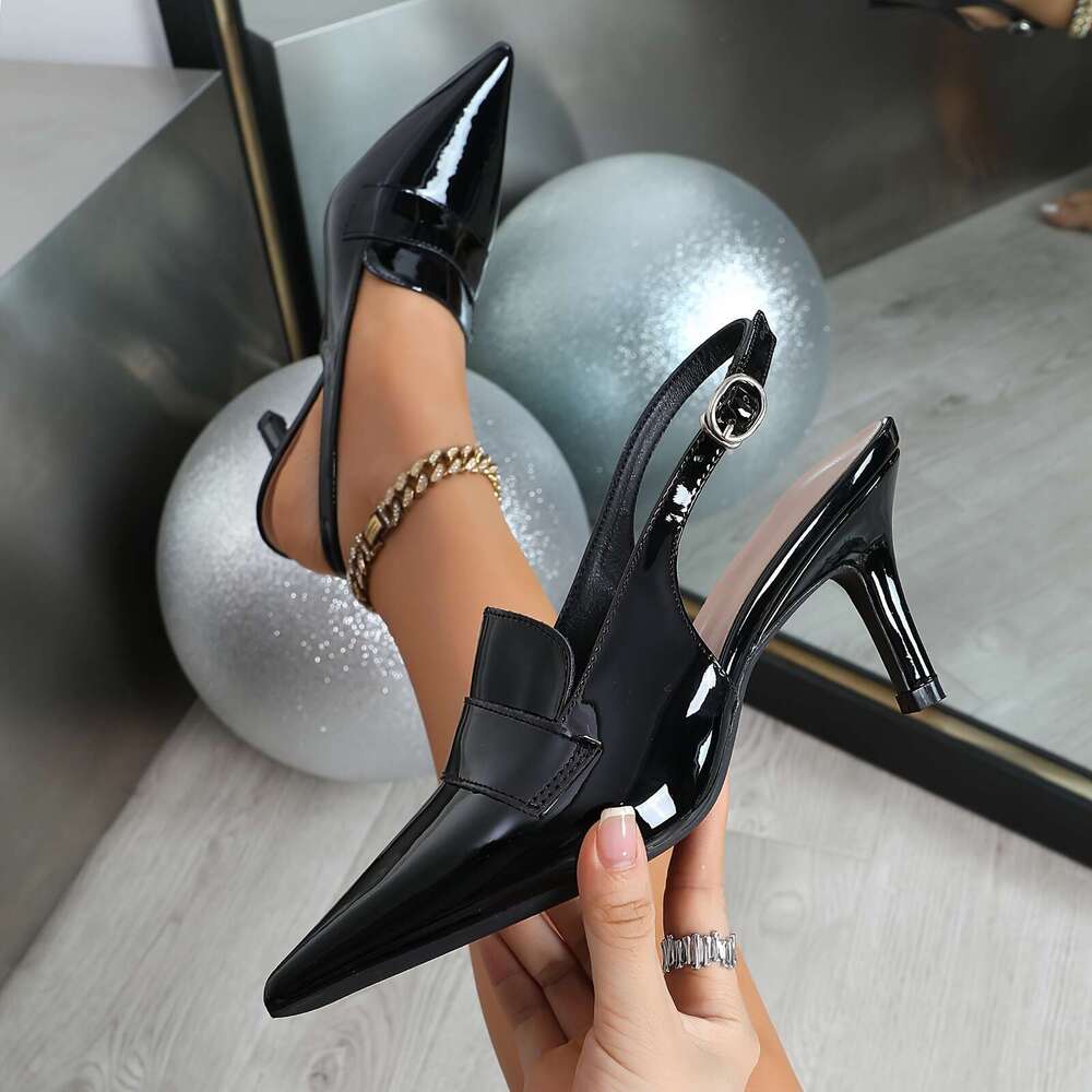 French Style Elegant Pointed Toe Flat For Women Spring New Arrival Classic High Heels Women Shoes MOJIDASHU