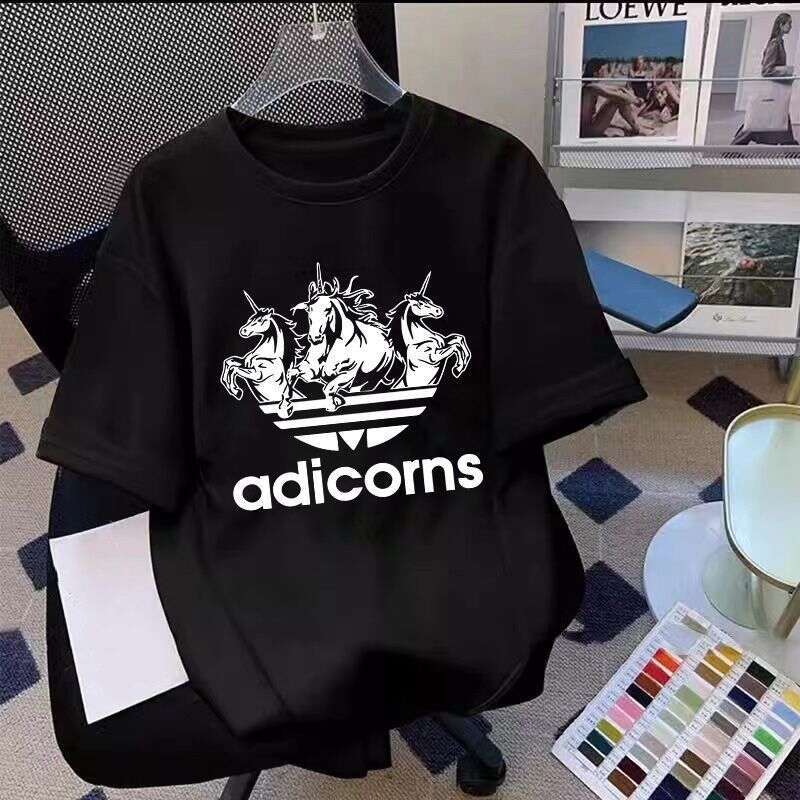Summer Heavyweight 100% Cotton Short-Sleeve T-Shirt For Men Women, Stylish And Versatile Printed Top
