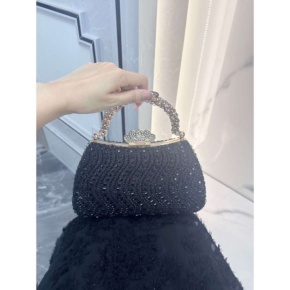 New High End Socialite Evening Women S Light Luxury Diamond Studded Bag Fashionable Versatile Handbag