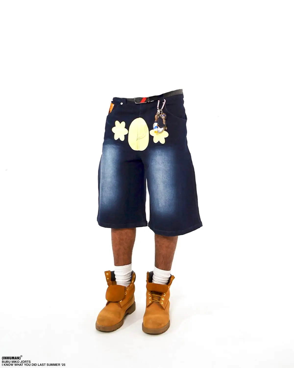 Vintage Blue Denim Short Y2K Jeans Streetwear Patchwork Men Women Hip Hop Cartoon Graphics Loose Denim Fitness Casual Shorts 260208