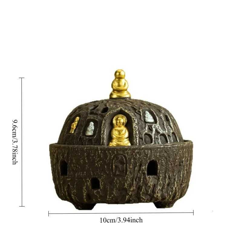 Dunhuang Zen Buddha Coil Incense Burner Ceramic Incense Holder for Sandalwood Agarwood Home Aromatherapy Desktop Decor Gift C260209