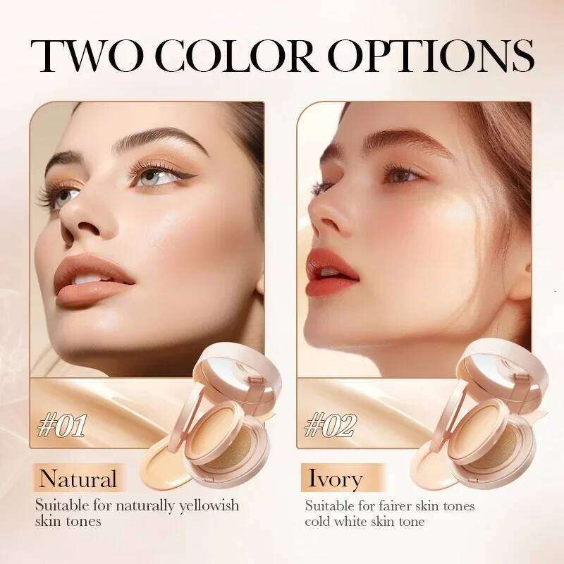 2 in 1 Double Layer Clear Natural Lasting Brightening Sadoer Makeup Concealer Loose Powder Air Cushion BB Cream 26L0209