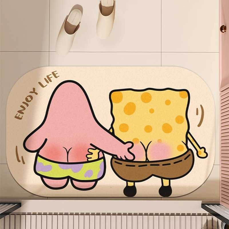 Cartoon Squeeze Diatomaceous Earth Absorbent Mat Bathroom Non-Slip Quick-Dry Foot Mat Easy to Clean Entrance Door Mat S260207