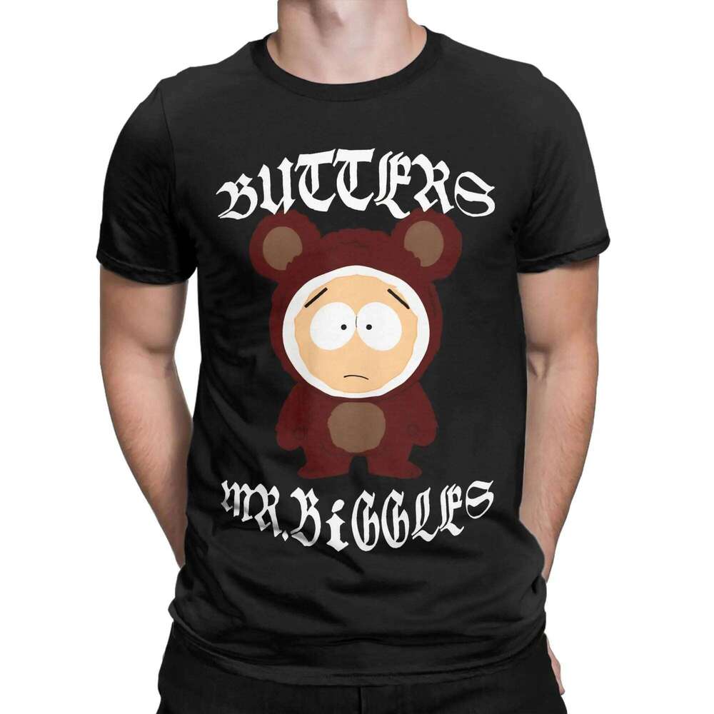 Men's T-Shirts South Movie Parks Mr Biggles Butters Stotch Funny Pure Cotton Tees Short Sleeve T Shirts O Neck Clothes Gift Idea X260209