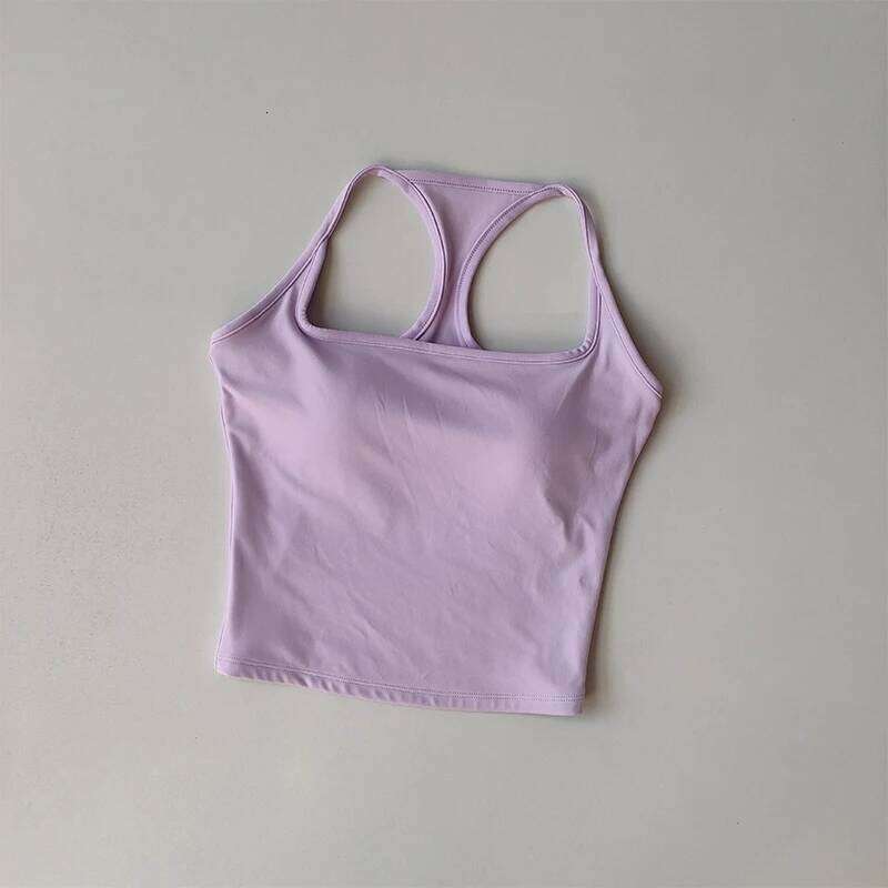 Sports and Fitness Vest with Chest Pad Summer Shockproof Beauty Nude Feeling Suit Pilates Training Top Yoga Clothing 26Y0209