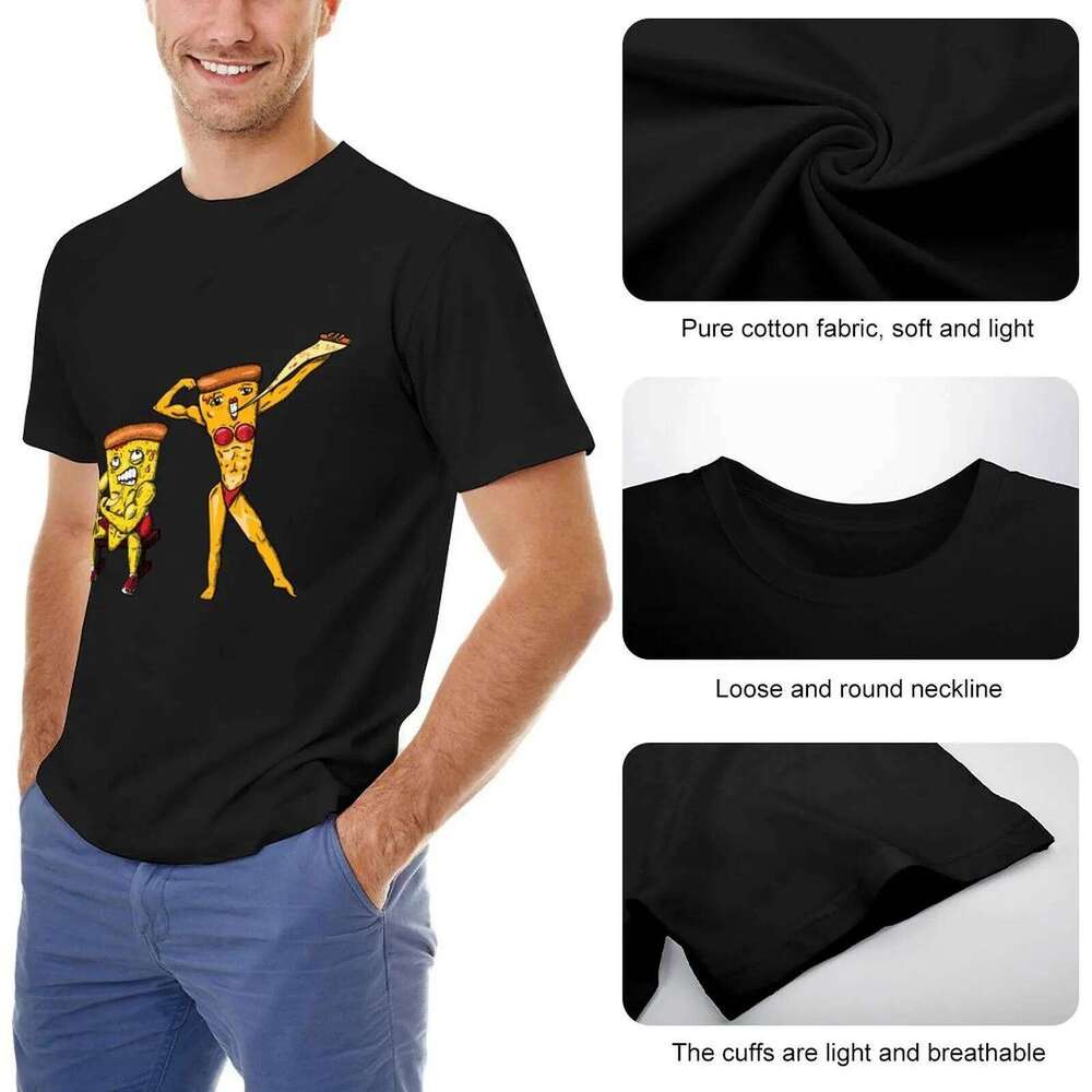 PUMPED FOR PIZZA T-Shirt boys animal print clothes Anime t-shirt Men's t shirts X260209
