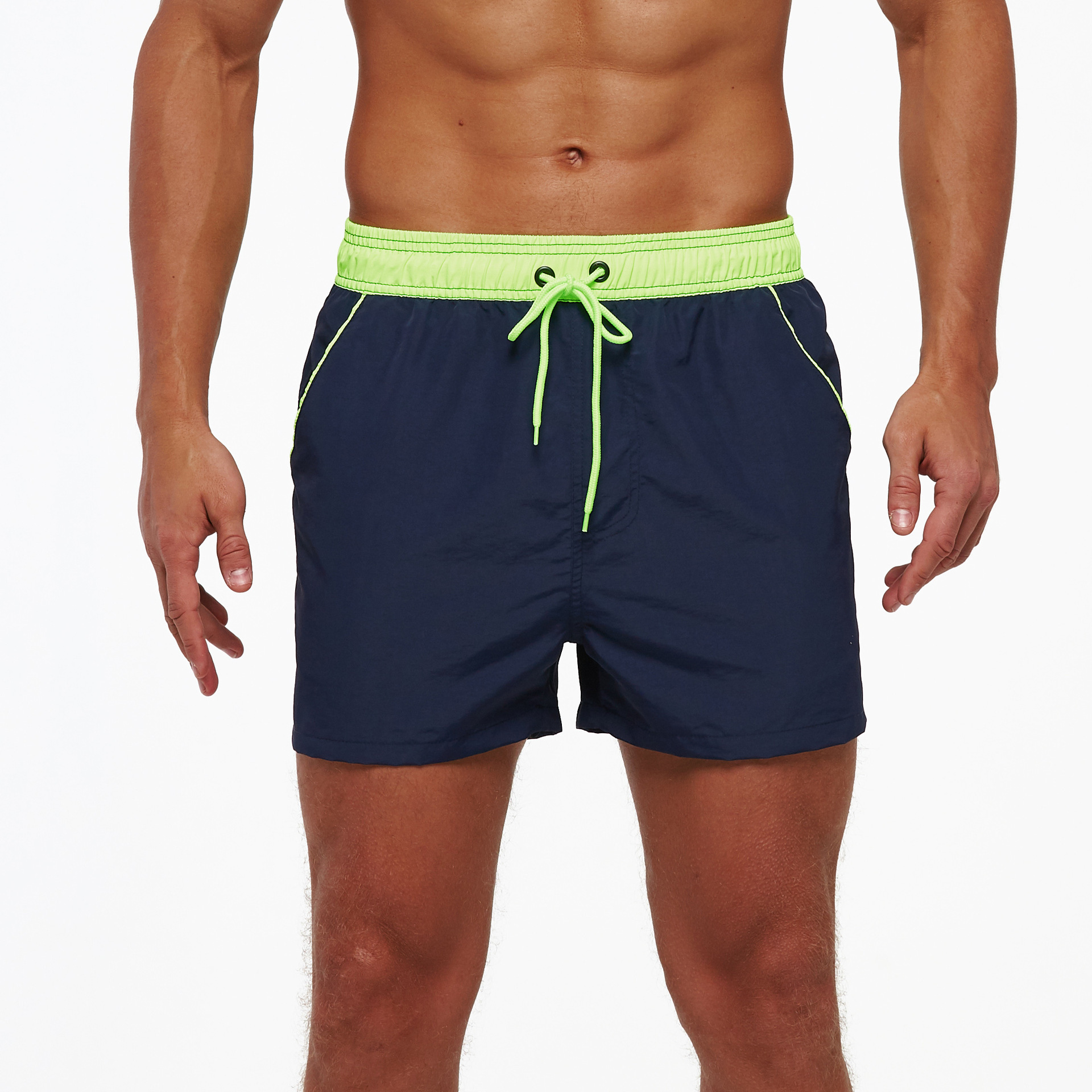 Men's Swimwear Men Quick Dry Swim Trunks Board Shorts With Pocket Breathable Athletic Swimwears Adjustable Waist For Beach JOME