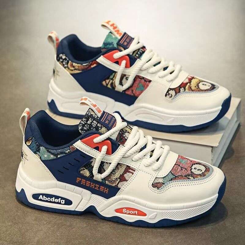 Men's Sneakers Winter 2025 New Thick-Soled Youth Height-Increasing Breathable Versatile Casual Canvas Dad Trendy Shoes