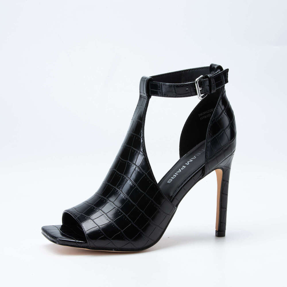 Ankle Strap Women S High Stiletto Heel Sexy Square Open Toe Heels Pumps Sandals MOJIDASHU