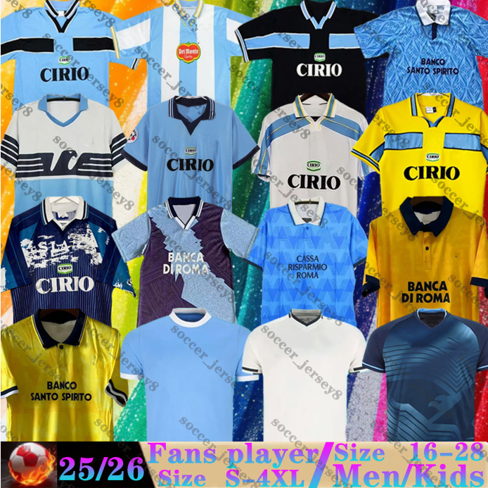 2025 2026 Lazio soccer Jerseys 1992 2005 lazios Retro home Maglia da calcio PEDRO IMMOBILE ZACCAGNI LUIS VECINO ALBERTO INZAGHI NESTA 25 26 football shirt men kids kit