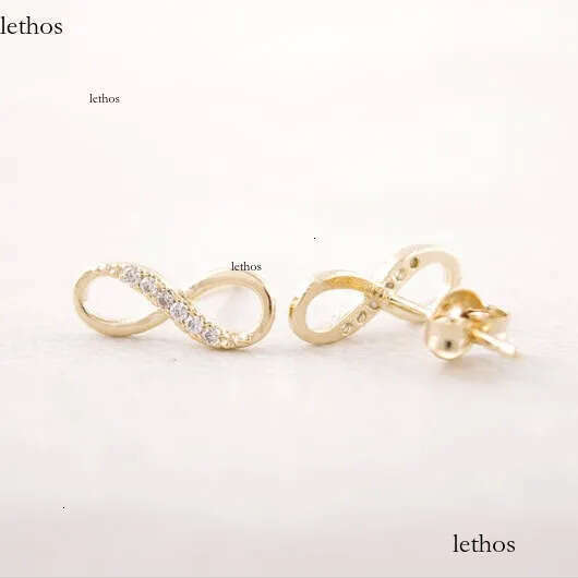 10 pairs - S036 small stud lovely simple infinite lucky Numbers figure 8 eight bolt earrings women holiday best g 1e