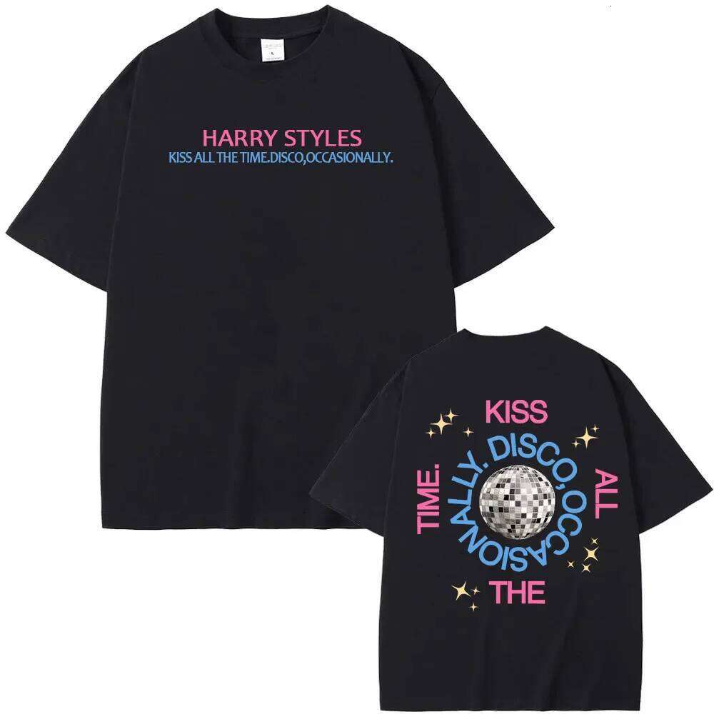 new Print Tee album Kiss All The Time High Quality TEE Summer Harajuku 100%cotton Casual Round Neck Tees X260209