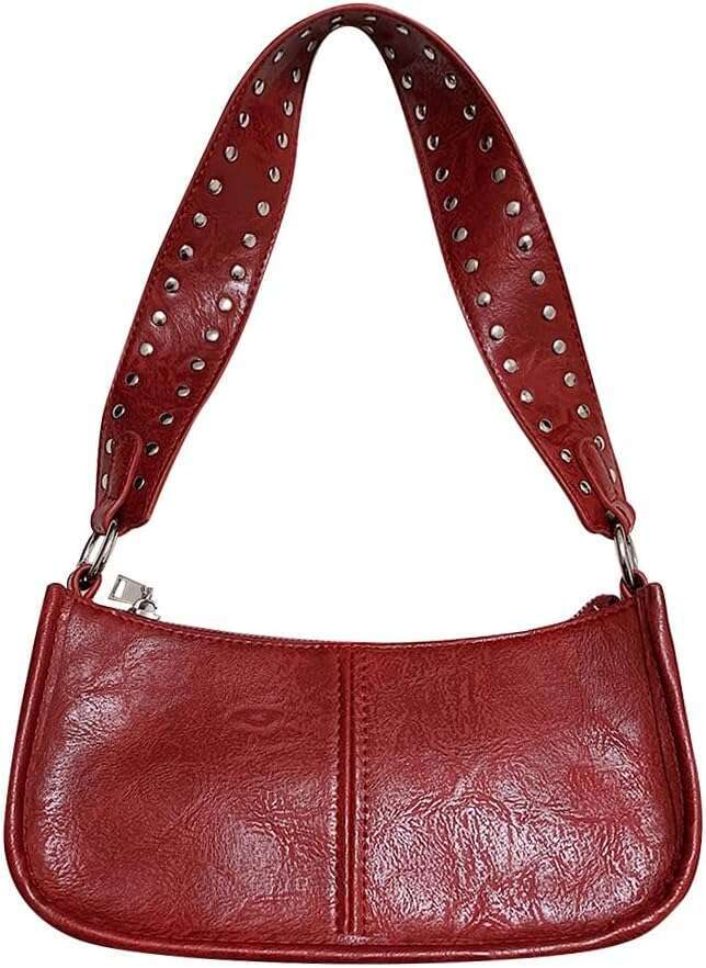 Bags For Women Y K And Handbags Retro Studded Crossbody Bag Small Shoulder Purse Leather Hobo Handbag