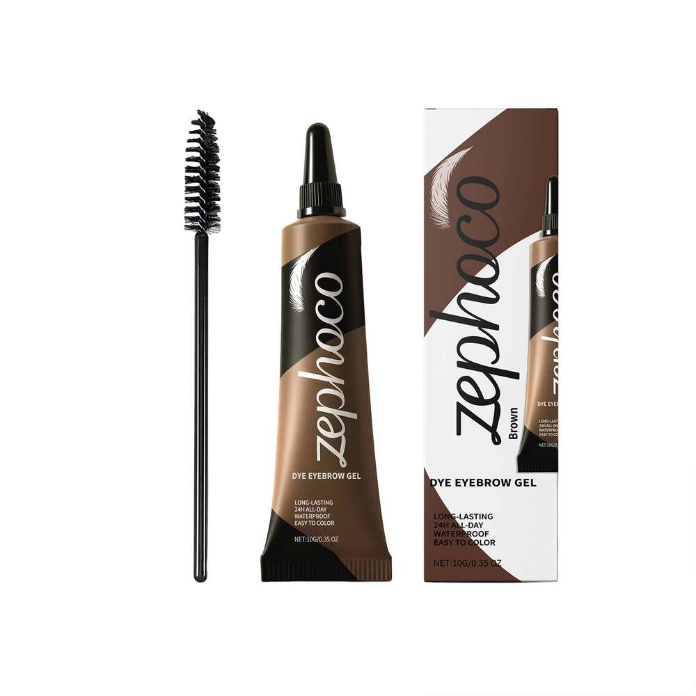 Zephoco Anti-Smudge Tinted Eyebrow Cream Brown Smooth Paste Velvet Mist Feel Easy to Apply Create Natural Wild Eyebrows