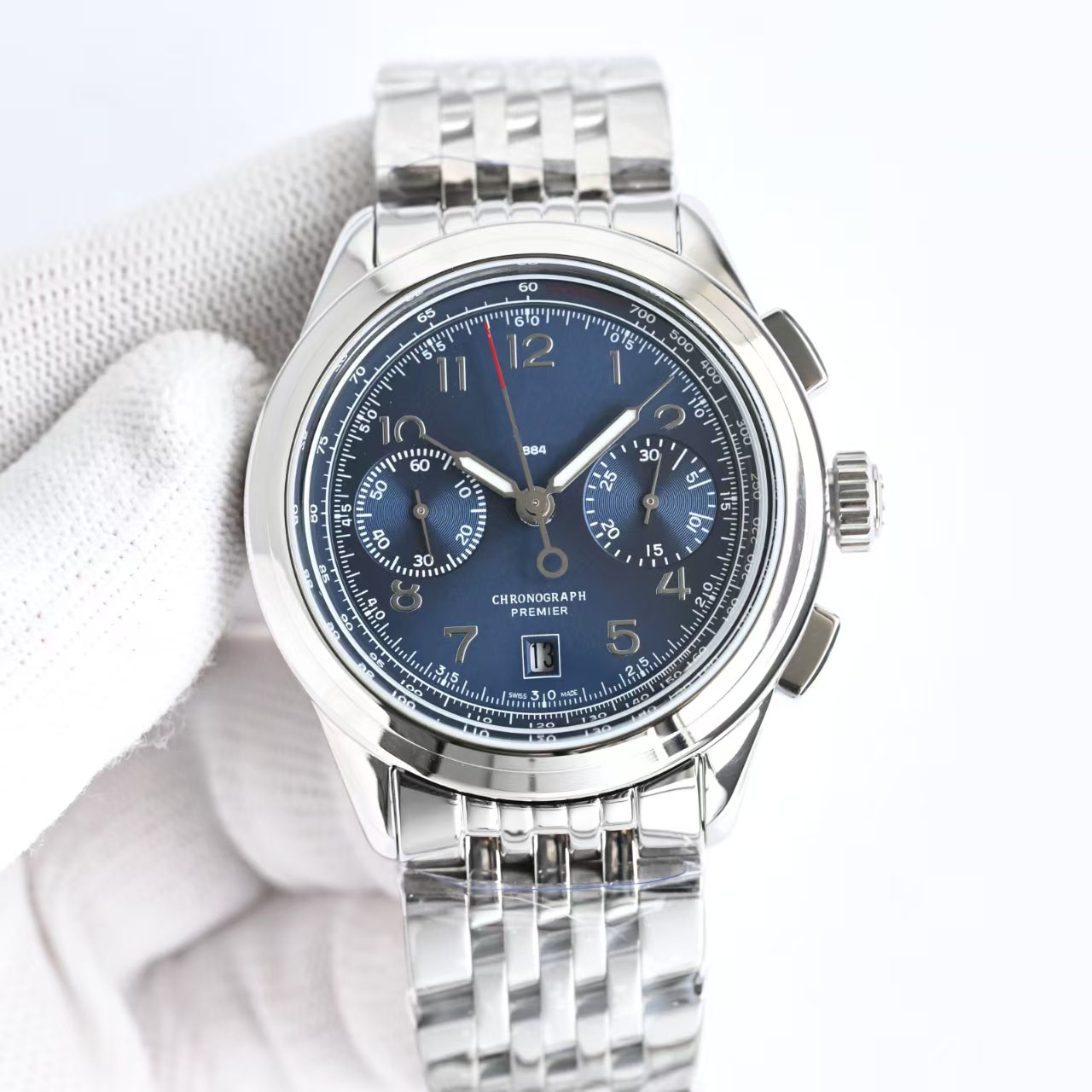 Premier B01 Chronograph 42 Mens Watch AB0145171C1A1 Luxury Wristwatch ETA7750 Automatic Blue Dial Sapphire Crystal