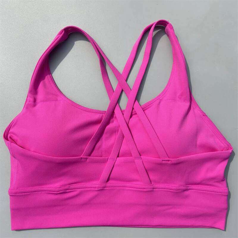 Cross Straps Bra Women Gym Sports Top High Support Fitness Bralette Yoga Vest Push Up Running Underwear With Chest Pad 26Y0209
