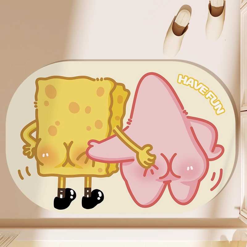 Cartoon Squeeze Diatomaceous Earth Absorbent Mat Bathroom Non-Slip Quick-Dry Foot Mat Easy to Clean Entrance Door Mat S260207