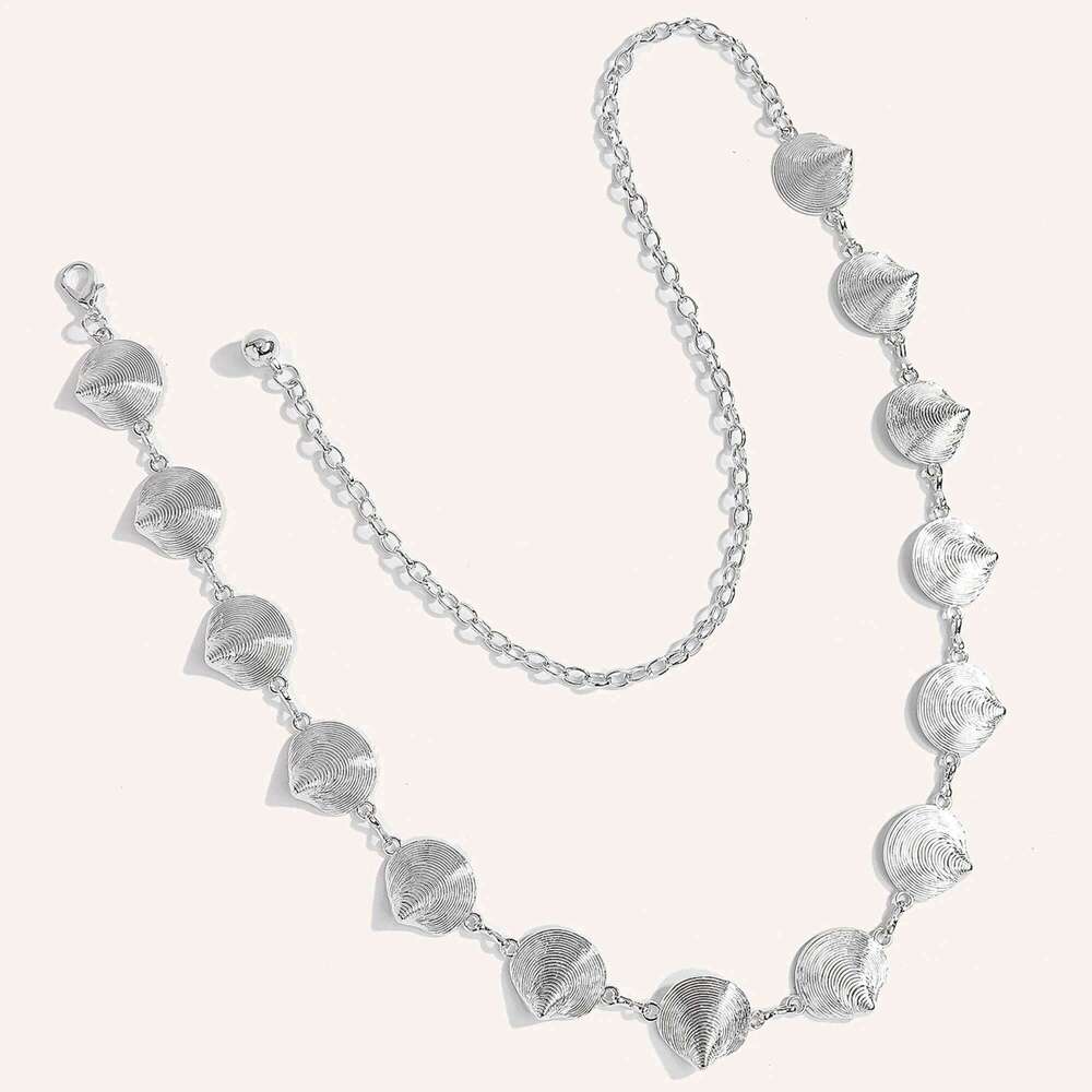1pc Fashion Elegant Metal Women's Waist Chain Versatile High-End Feeling Dress Belt Accessory X260209