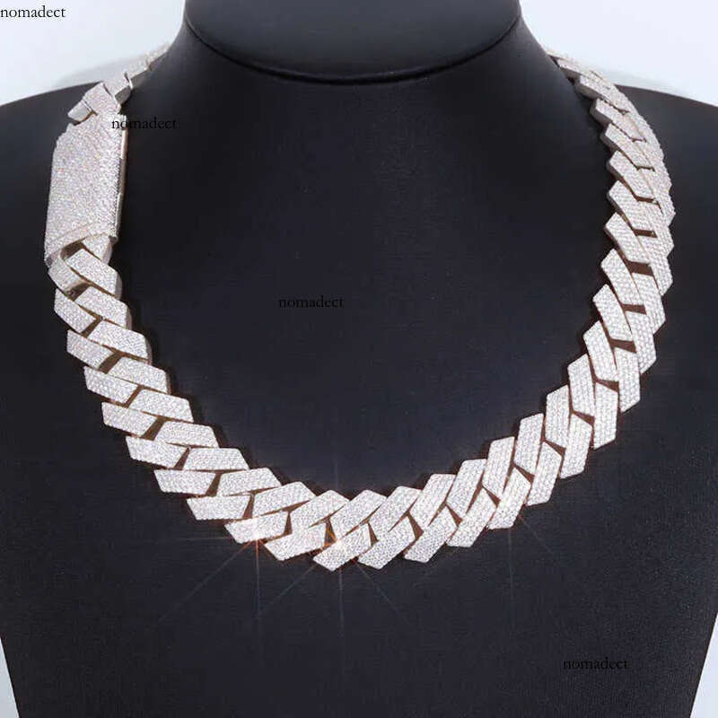Pendant Necklaces Chains moissanite necklace designer jewelry cuban k chain Iced Out Pass Dia Tester Sterg Sier Necklace Moissanite chains 09