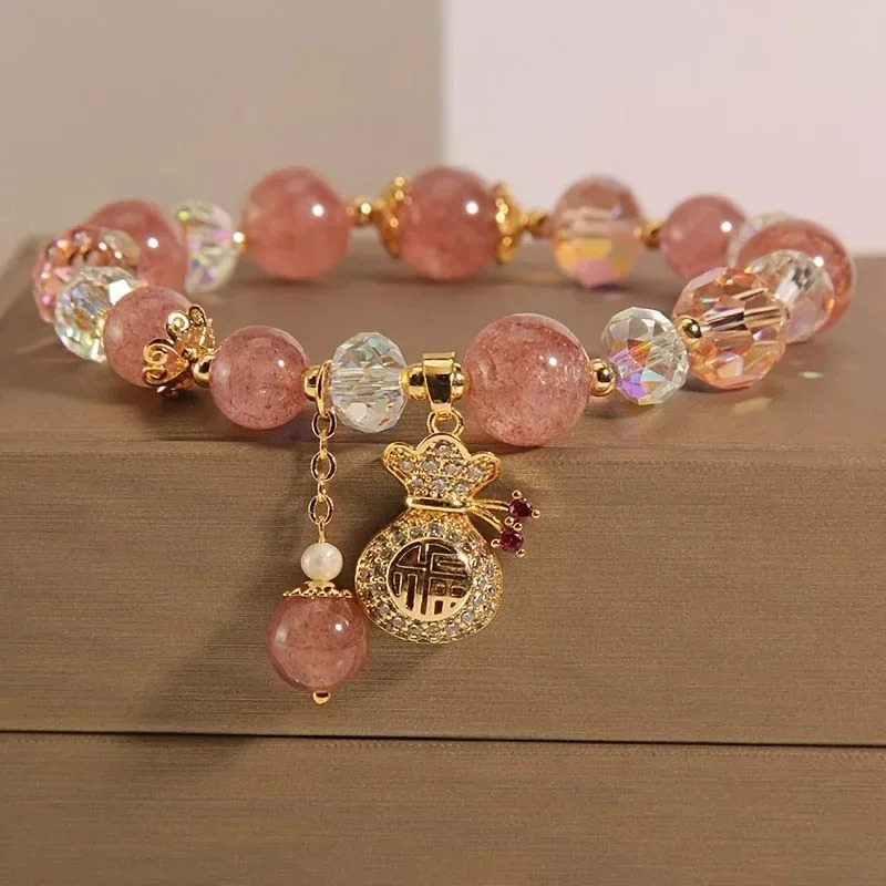 Exquisite Natural Stone Crystal Beads Bracelet for Women Men Attract Money Wealth Good Luck Bracelet Friendship Jewelry Gift 260202