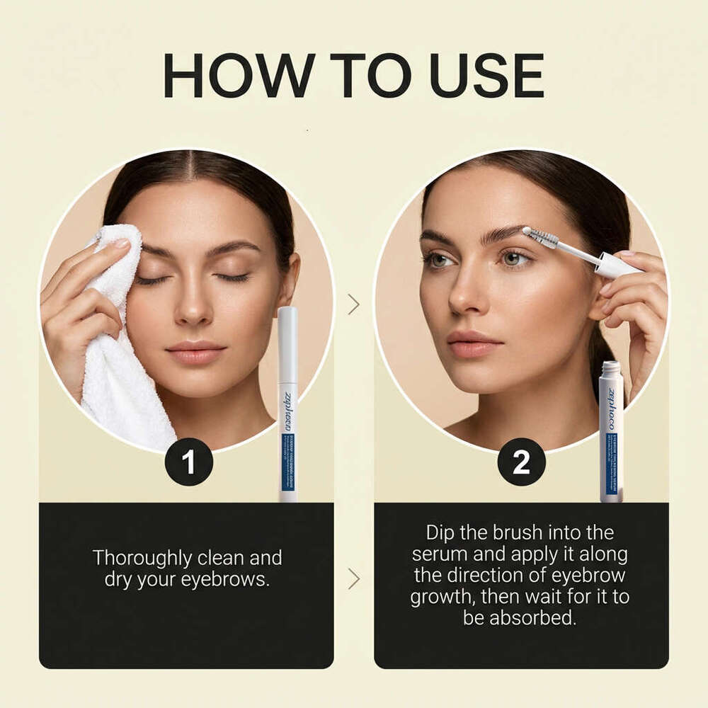 zephoco Lightweight Smooth Convenient Easy to Operate Gentle Moisturizing Daily Natural Makeup Eyebrow Liquid