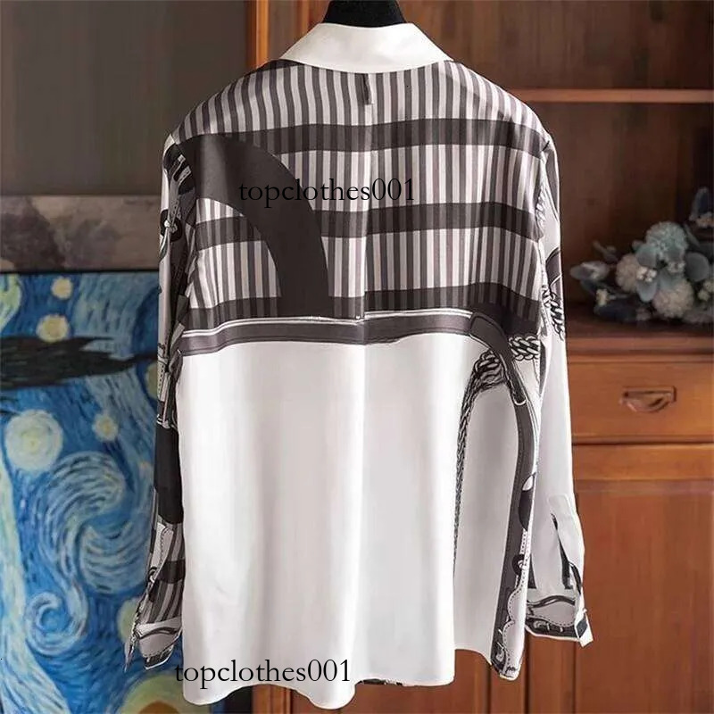 S-4Xl Luxury Women New In Brand Design Satin Shirt Long Sleeve Lapel Single-Breasted Print OL Blouse Camisas