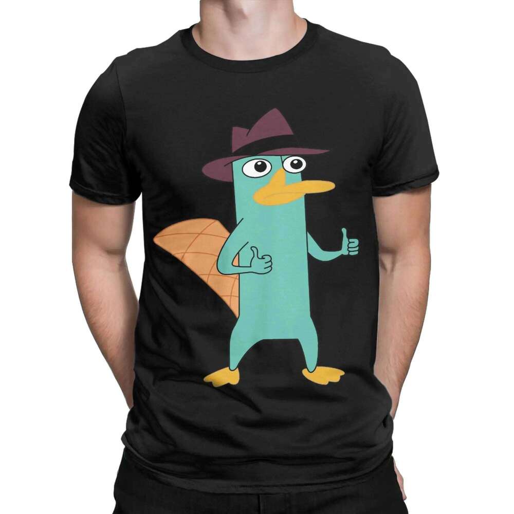 Men Agent Perry the Platypus T Shirts Cotton Clothes Funny Short Sleeve Round Collar Tee Shirt 4XL 5XL T-Shirt X260209