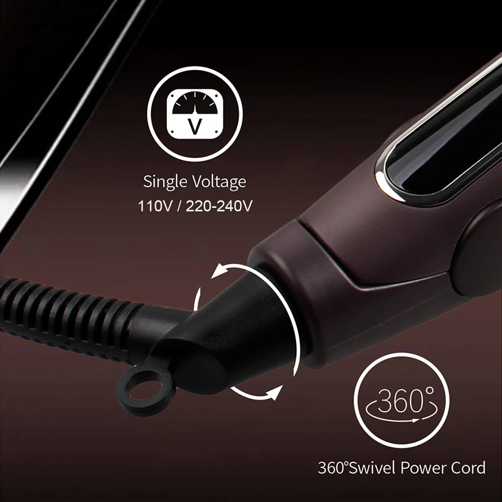 Professional Hair Straightener Curler Wide Plate Ceramic Hair Flat Irons Keratin Treatment 230 MCH Fast Heating Salon Styler 260126