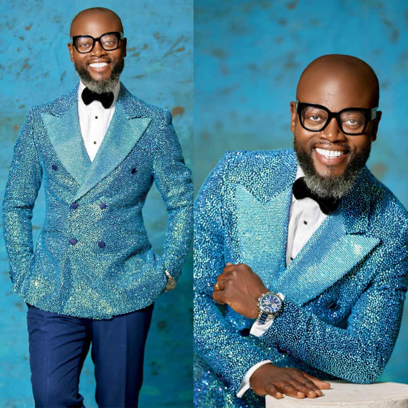 Shining Rhinestones Men Suit 2 Pieces Jacket Pants Peaked Lapel Double Breasted Crystal Formal Occasion Banquet Party Customized