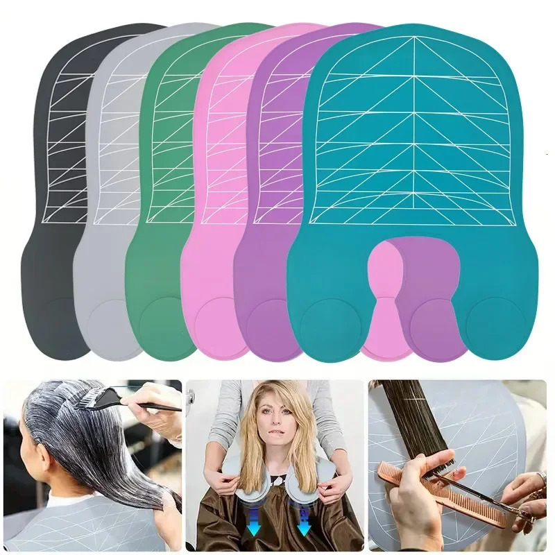 Lengthen Barber Apron Haircut Capes Waterproof Hair Coloring Wraps Barber Silicone Shoulder Pads Salon Dyeing Hair Cutting Apron 260203