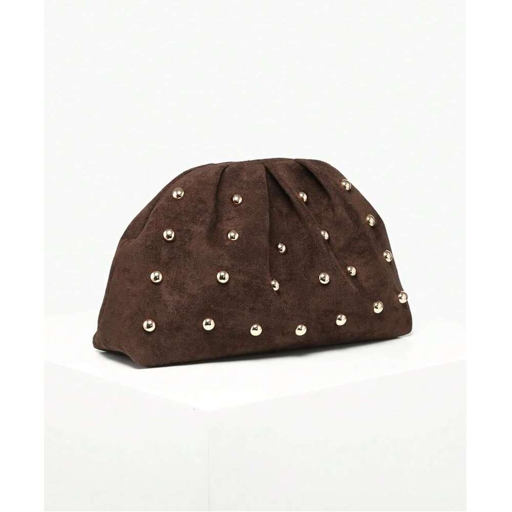 Women S Elegant Studded Clutch Bag Magnet Ruched Bags Retro Vintage Evening Handbag 2026