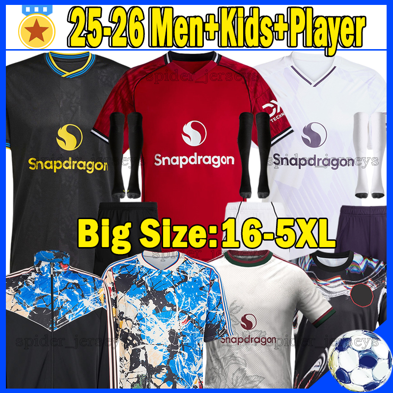 4XL 26 27 MAN CUNHA Soccer Jerseys 2025 2026 MBEUMO FERNANDES MOUNT Player Version Football Shirts CASEMIRO AMAD ZIRKZEE SESKO UNTED goalkeeper LAMMENS Men kids kits