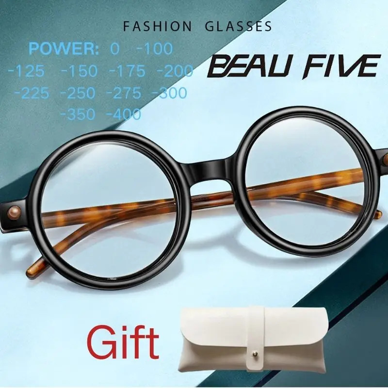 BEAU FIVE Lightweight Fashion Eyewear Anti Blue Light Radiation Myopia Prescription Glasses for Office Travel Commute LAM 260206