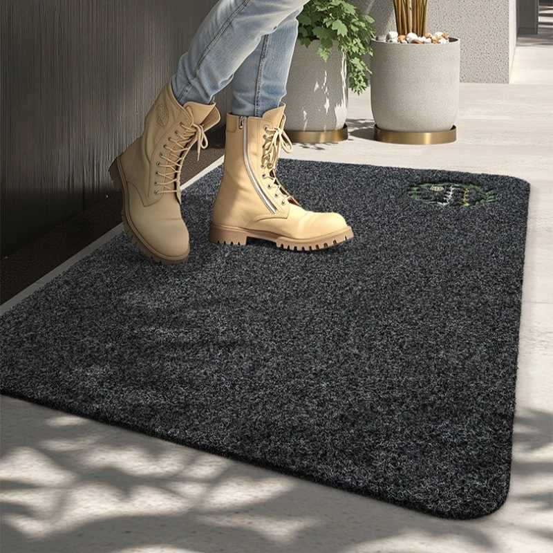 PVC Door Mat Non Slip Entrance Rug Waterproof Heavy Duty Indoor Outdoor Quick Dry Easy Clean Dirt Trapper Floor Mat S260207