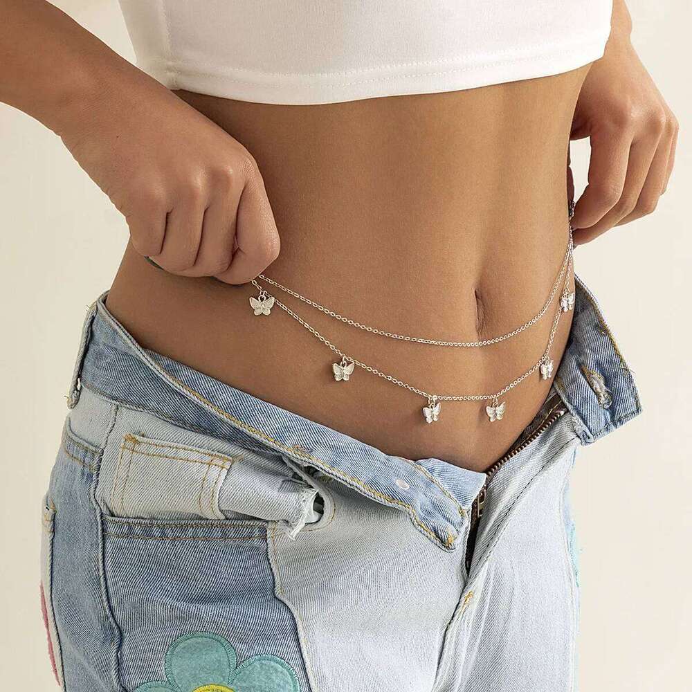 Summer Beach Butterfly Pendant Sexy Casual Women's Street Photography Waist Body Chain Accessories X260209