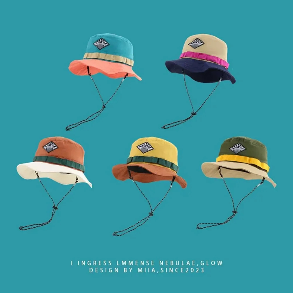 Leisure Vacation Fisherman Hat Japanese Quick-drying Basin Hat Packable Hat Summer Sun Hanging Bag Adjustable Visor Hat 260204