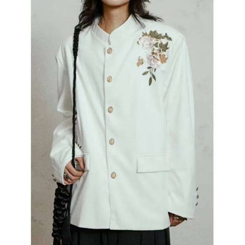 Mardi Hefxessdr Spring Chinese Style Tang Suits Men Balck Wedding Suit Jacket Man Embroidery Flower Male Traditional Kung Fu Coats
