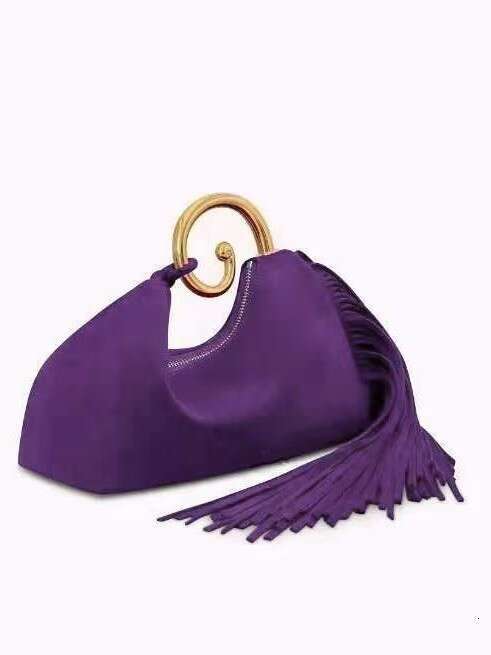 Hot-Selling Retro Suede Tassel Fashion Matte Texture Square Bag Women's Autumn Winter Evening Handbag