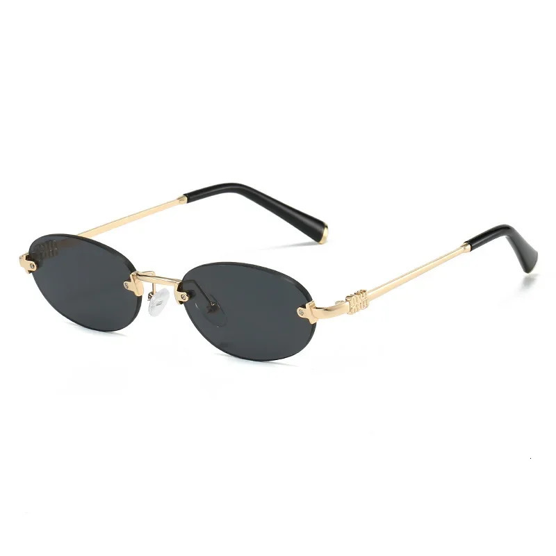 Frameless Ellipse Sunglasses UV400 Protection Lightweight n Fashionable for Daily Wear Outdoor 260128